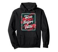 Tacos Before Vatos Funny Chola Chicana Mexican Food Latina Felpa con Cappuccio
