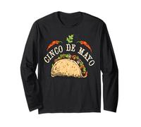 Tacos Cinco de Mayo For Mexican food Taco Lovers Maglia a Manica