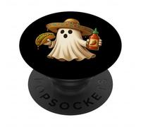 Tacos Halloween Mexican Food Halloween Tacos Chef Ghost PopSockets PopGrip Adesivo