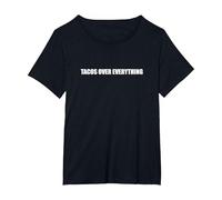 Tacos su Tutto Maglietta, Donna Plus-Size, Nero, 1X