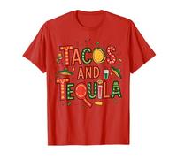 Tacos & Tequila Messicano Bere Cinco Mayo Divertente Uomini Donne Maglietta