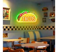 Tacos UV Neon Sign, Street Food LED Sign, Fast Food Light, Mexican Tacos Led Lights, Mexican Food Neon Light, Negozio LED, Ristorante Decor