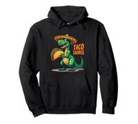 Tacosaurus T-Rex Sombrero Cinco de Mayo Messicano Taco Amanti Felpa con Cappuccio