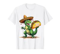 Tacosaurus T-Rex Sombrero Cinco de Mayo Messicano Taco Amanti Maglietta