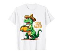 Tacosaurus T-Rex Sombrero Cinco de Mayo Messicano Taco Amanti Maglietta