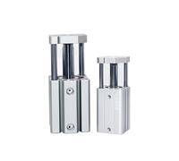 TACQ12/16/20/25/32/40/50/63mm Alesaggio 5-100mm Corsa -S Cilindro pneumatico sottile A tre assi A tre steli con pistone stelo guida(Stroke 50mm,TACQ25 (Bore 25mm))