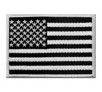 Tactical American Flag Patches ricamato patch usa stati uniti d' America militare Iron On Sew on Hook & Loop emblema bianco & nero Iron On Sew On Backing