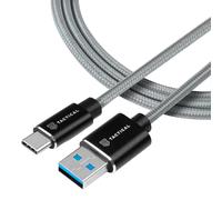 Tactical Aramid cavo extra resistente USB-A/USB-C - 0,3m - Grigio