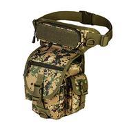 Tactical Big Capacity Waist Pack MOLLE Thigh Drop Leg Bag Adjustable Strap waist Fishing Packs for Outdoor Camping Motorcycle Riding Fishing-ACU(W-digi)