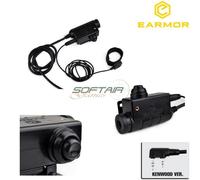 Tactical Black Military Adapter Ptt Per Kenwood Versione Earmor (ea-m52-ken)