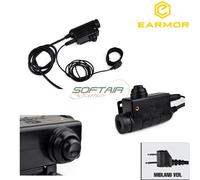 Tactical Black Military Adapter Ptt Per Midland Versione Earmor (ea-m52-midland)