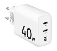 Tactical Caricabatterie Fast Dual Usb-c 40w White Per Nokia 3210 (2024) 5310