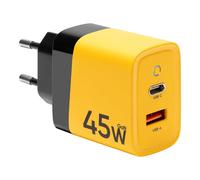 TACTICAL CARICABATTERIE GAN TECH ORIGINALE 1X USB + 1X USB-C 45W YELLOW 791C3FA