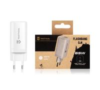 Tactical Caricabatterie Gan Tech Originale 1x Usb + 2x Usb-c 65w White EFFICENTE