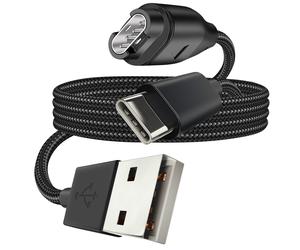 Tactical, Cavo ricarica da USB a Garmin Fenix + USB-C nylon intrecciato 1 metro