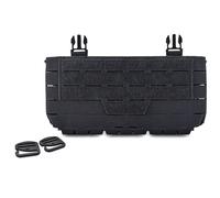Tactical Chest Rig Front Panel, MOLLE Placard Universal Compatibility Laser Cut MOLLE Channels, Compatible with SPC JPC2.0 SC10(Black)