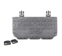 Tactical Chest Rig Front Panel, MOLLE Placard Universal Compatibility Laser Cut MOLLE Channels, Compatible with SPC JPC2.0 SC10(Gray)