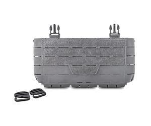 Tactical Chest Rig Front Panel, MOLLE Placard Universal Compatibility Laser Cut MOLLE Channels, Compatible with SPC JPC2.0 SC10(Gray)