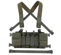 Tactical Chest Vest Rig Regolabile X Harness con 5.56 9mm Fucile Mag Sacchetti per Airsoft Shooting Wargame Paintball