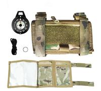 Tactical Forearm Map Case with Waterproof Micro Compass & Clear Window - Adjustable Arm Sleeve Navigation Pouch for Outdoor, Hiking(MC1+Compass)