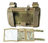 Tactical Forearm Map Case with Waterproof Micro Compass & Clear Window - Adjustable Arm Sleeve Navigation Pouch for Outdoor, Hiking(Tan)