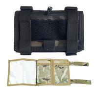 Tactical Forearm Map Case with Waterproof Micro Compass & Clear Window - Adjustable Arm Sleeve Navigation Pouch for Outdoor, Hiking(BKMC)