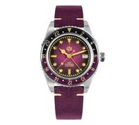 TACTICAL FROG San Martin SN0134 - Orologio automatico da immersione, movimento NH34, ascensore 40 mm, orologio meccanico con cinturino in pelle retrò, impermeabile, 20 bar, vetro zaffiro C3, luce