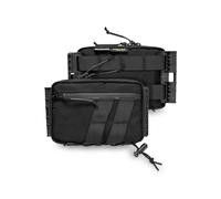 TACTICAL_G stuccio organizer Block E6.0 EDC, borsa per attrezzi in nylon con cordino elastico e doppia cerniera, custodia compatta per attrezzi, gadget e uso quotidiano, nero