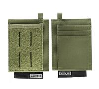 TACTICAL GEEK EXT5 EDC Slim Pouch, Organizzatore di Carte con Tessuto in Nylon CORDURA, Tasca per Carte di Credito, Scomparto Nascosto, Versatile per La Conservazione di Piccoli Oggetti, Verde