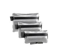 TACTICAL_GEEK Storage A5 Set di 3 astucci in rete Astucci ausiliari trasparenti, astuccio con cerniera, astuccio per documenti, PVC, per EDC Elemento, Monete EDC, Marsupio Piccolo, Molle Pouch