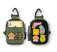 TACTICAL GEEK Storage A6 Mini EDC Organizer - Pochette in Nylon 500D Premium Leggera A 2 Scomparti Per Cuffie, Carte, Molle, Cerniera Impermeabile, Accessori Zaino, Verde