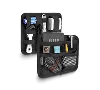 TACTICAL_GEEK TCM8 - Pannello organizer EDC, bordo elastico antiscivolo, inserto per borsa per piccoli attrezzi, accessori per zaini con tasca aperta e tasca in rete (nero)