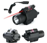 Tactical LED Flashlight e Red Laser Sight Dot Combo Fit per pistola / pistola