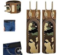 Tactical Metal Hook Elastic Belt,Buckle-Less Belt with Hooks,No-Buckle Adjustable Unisex Outdoor Side Stretch Belts for Work (Camouflage)
