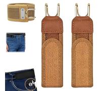 Tactical Metal Hook Elastic Belt,Buckle-Less Belt with Hooks,No-Buckle Adjustable Unisex Outdoor Side Stretch Belts for Work (Brown)