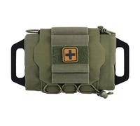 Tactical Molle Medical IFAK Pouch Rapid/Quick Kit Kit di pronto soccorso Emergency Survival Bag a due pezzi piattaforma medica di lancio gestisce il sacchetto per la caccia sportiva all’aperto (Green)