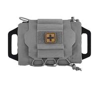 Tactical Molle Medical IFAK Pouch Rapid/Quick Kit Kit di pronto soccorso Emergency Survival Bag a due pezzi piattaforma medica di lancio gestisce il sacchetto per la caccia sportiva all’aperto (Gray)