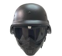 Tactical Paintball Airsoft Casco con Cinghia Regolabile Casco Occhiali di Equitazione Con Maschera Rimovibile