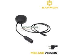 Tactical PTT M55 per MIDLAND Round Plate Design Earmor (ea-m55-midland)