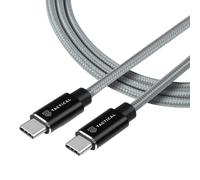 Tactical Aramid cavo extra resistente USB-C/USB-C 100W 20V/5A - 1m - Grigio KP31193