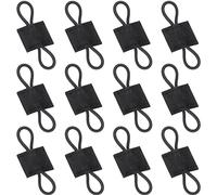 Tactical Zaino Gilet Accessori, Outdoor Tattico Cintura con Fibbia, Molle System Tattiche Fibbia Fissa per Bottiglie Antenna Stick Tubo, Nero (12 Pezzi)