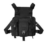 Tacticals Chest Rig Borsa Sportiva Casual Donna Uomo Imbracatura Petto Rig Borsa Petto Grande Capacità Fondine Gilet Rig per Outdoor, Nero puro., Organizer per borse