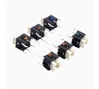 Tactile Switch With LED Blue Green 6x6x7mm Microswitch 5Pcs(Blue)