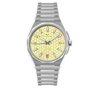 TACTO Specht & Söhne Orologi automatici da uomo con quadrante Honenycomb in acciaio inossidabile NH35 Movt Orologi da polso meccanici impermeabili 50M per uomo, Giallo a nido d'ape
