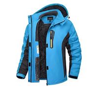 TACVASEN Donna Giacca di Transizione Calda Jacket Winter Foderata Trekking Sci con Cerniera Impermeabile, Blu