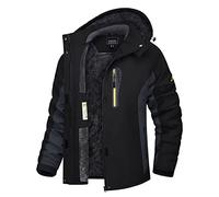 TACVASEN Donna Giacca di Transizione Calda Jacket Winter Foderata Trekking Sci con Cerniera Impermeabile, Grigio nero