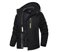 TACVASEN Donna Giacca di Transizione Calda Jacket Winter Foderata Trekking Sci con Cerniera Impermeabile, Nero