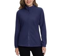 TACVASEN Giacca Autunnale Donna Giacca in Pile Donna con Zip Giubbotto Invernale Giubbotto di Mezza Stagione per Attività All'Aperto Blu Marino, M