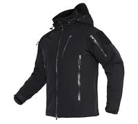 TACVASEN Uomo Giacca Softshell Resistente All'acqua e al Vento Invernale da Esterno con Tasche Multiple, Nero, M