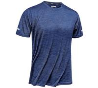 TACVASEN Uomo Maglietta Running Asciugatura Rapida Sport T-Shirts con Strisce Riflettenti, Blu Reale, M